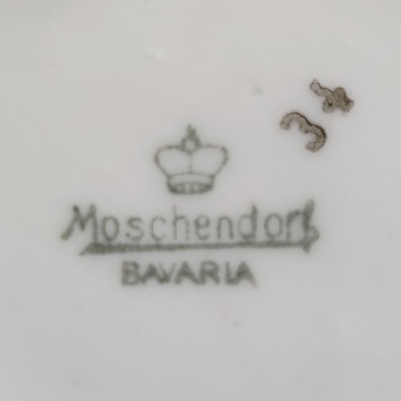 Rare Find Porcelain Moschendorf Factory Bavarian Germany Art Deco Creamer and Su - Picture 5 of 9